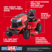 Craftsman T2400 – 46" Hydrostatic Gas Riding Mower - Image 4