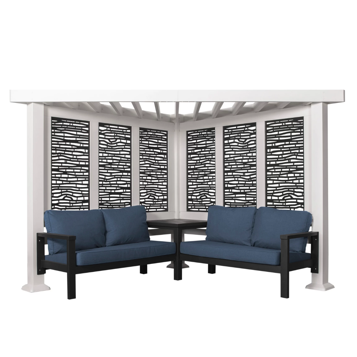 Backyard Discovery Ridgedale Traditional Pergola with built-in conversation seating