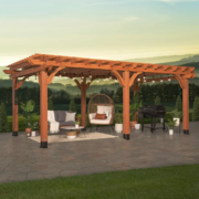 Backyard Discovery 20′ x 12′ Beaumont Pergola – Premium Cedar Wood, Sturdy & Elegant Design - Image 2