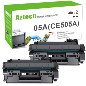 Aztech 05A (CE505A) Compatible Black Toner Cartridge - 2 Pack