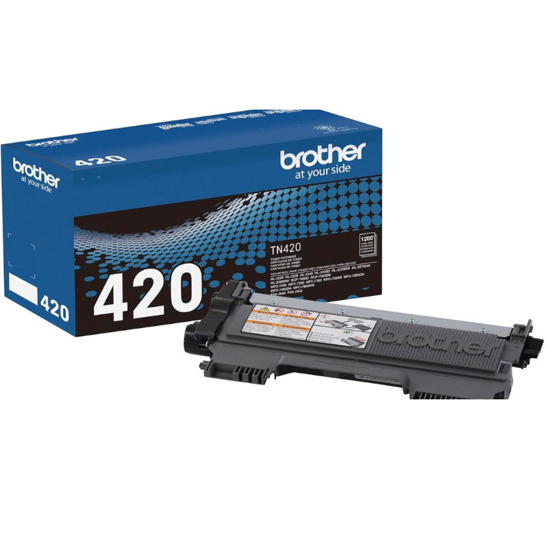 Brother Genuine TN420 Mono Laser Toner Cartridge, Black