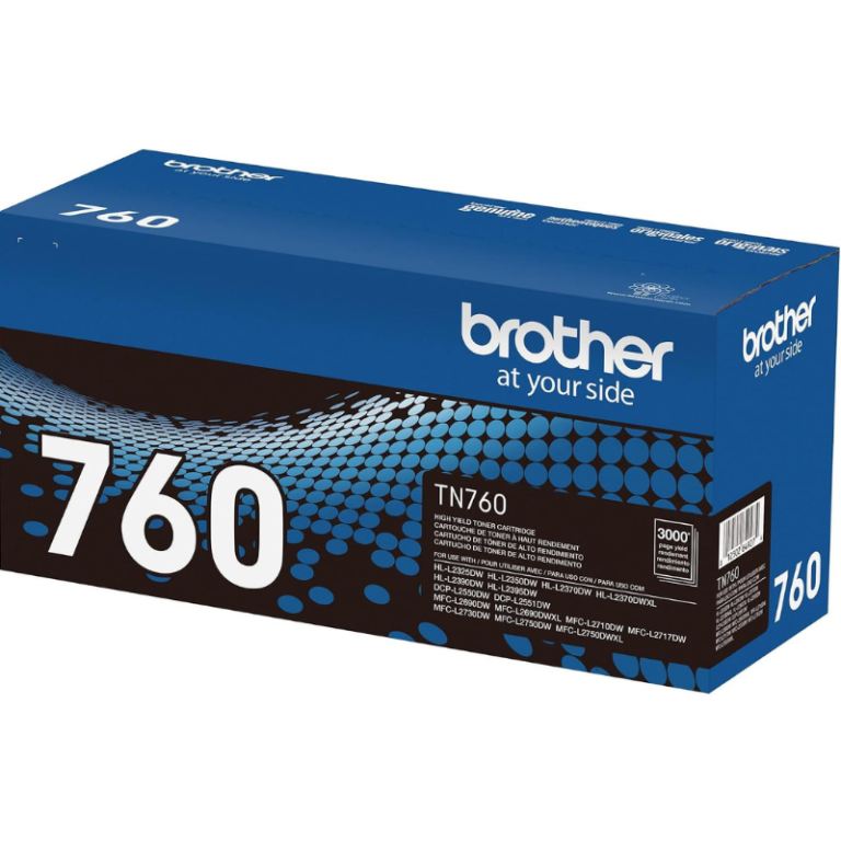 Brother Genuine TN760 High Yield Black Tone